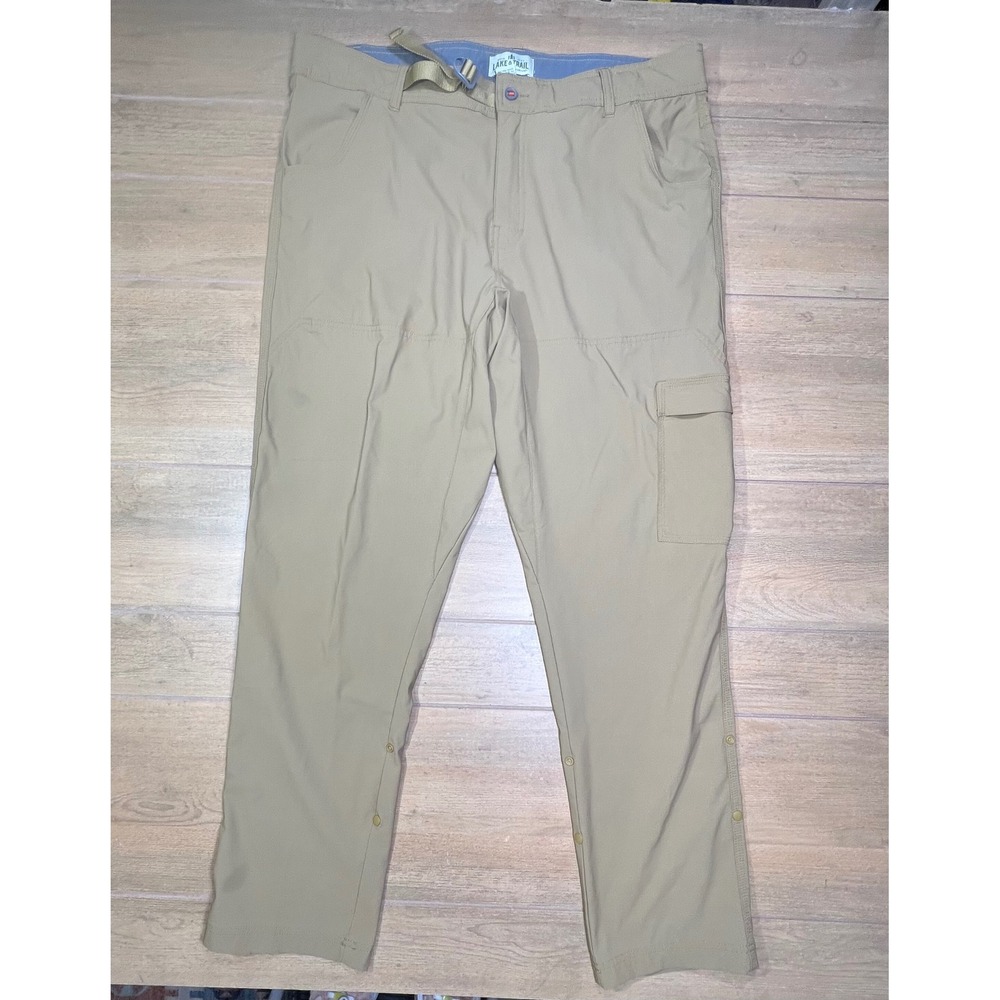 Lake & Trail Khaki Cargo Pants Convertible Snap Off Legs‎ Mens Size 40 Outdoor - Picture 11 of 11